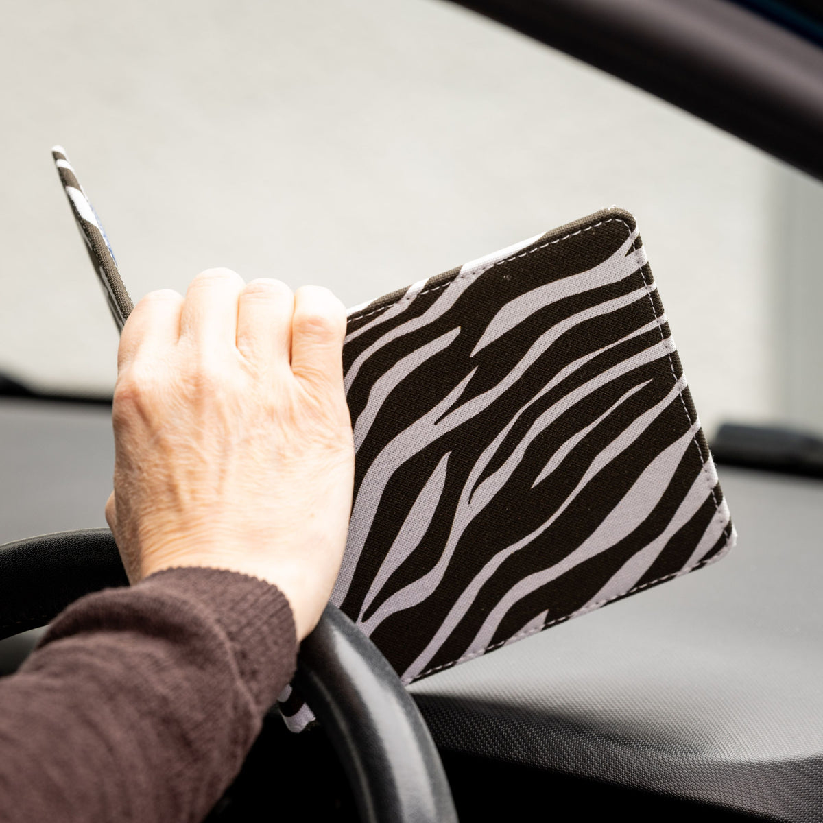 Blue Badge Wallet - Disabled Parking Permit Holder Zebra - UK Made