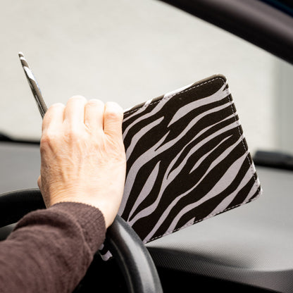 Blue Badge Wallet - Disabled Parking Permit Holder Zebra - UK Made