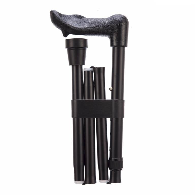 Arthritis Grip Cane - Folding and Adjustable Black
