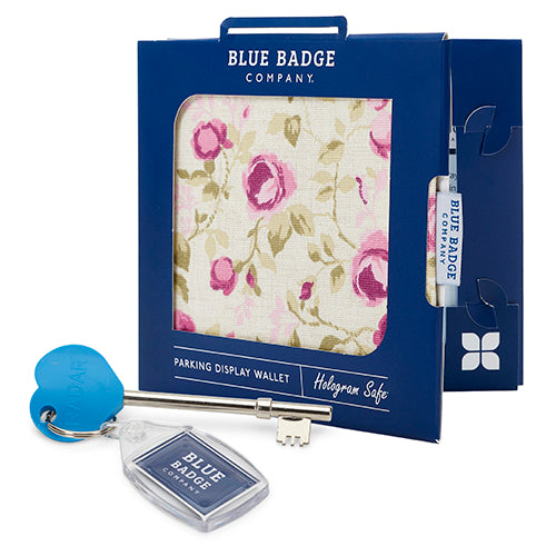 Disabled Blue Badge Wallet, Keyring and RADAR Key in Mulberry Rose
