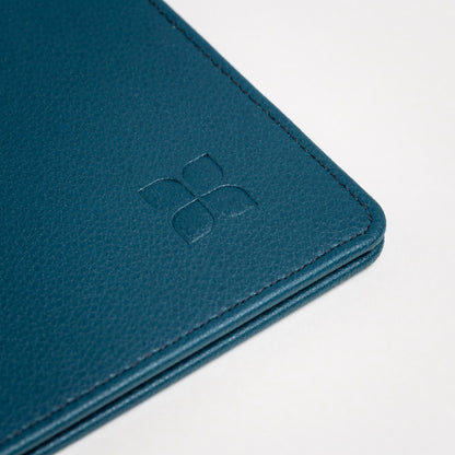 Vegan Leather Blue Badge Parking Permit Wallet Made from Recycled Bottles in Peacock