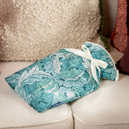 Large Hot Water Bottle in William Morris Acanthus Teal
