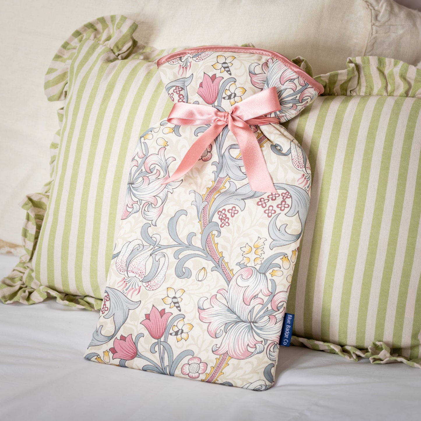 Large Hot Water Bottle in William Morris Golden Lily Plum