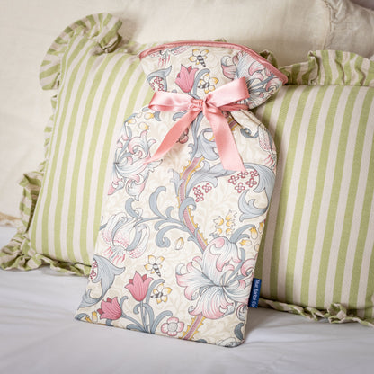 Large Hot Water Bottle in William Morris Golden Lily Plum
