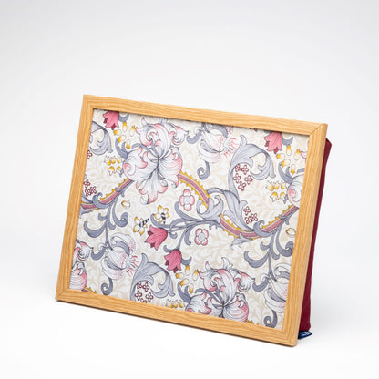 Bean Bag Cushioned Lap Tray in William Morris Golden Lily Plum