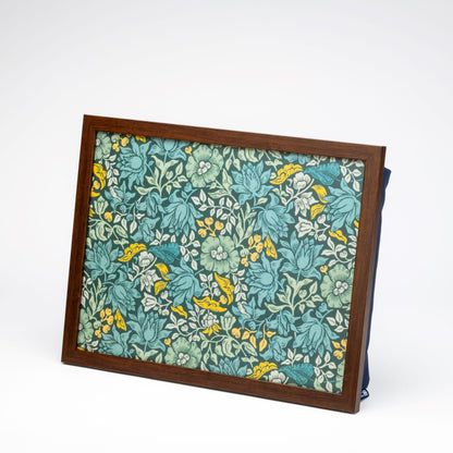 Bean Bag Cushioned Lap Tray in William Morris Mallow Teal