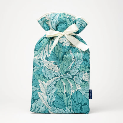 Large Hot Water Bottle in William Morris Acanthus Teal