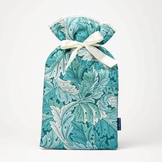 Large Hot Water Bottle in William Morris Acanthus Teal