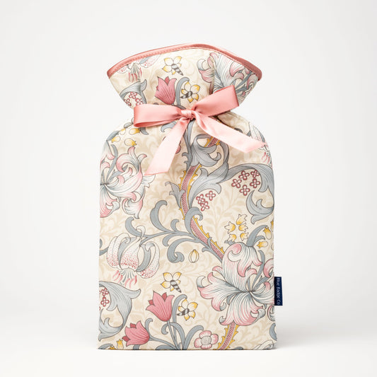 Large Hot Water Bottle in William Morris Golden Lily Plum