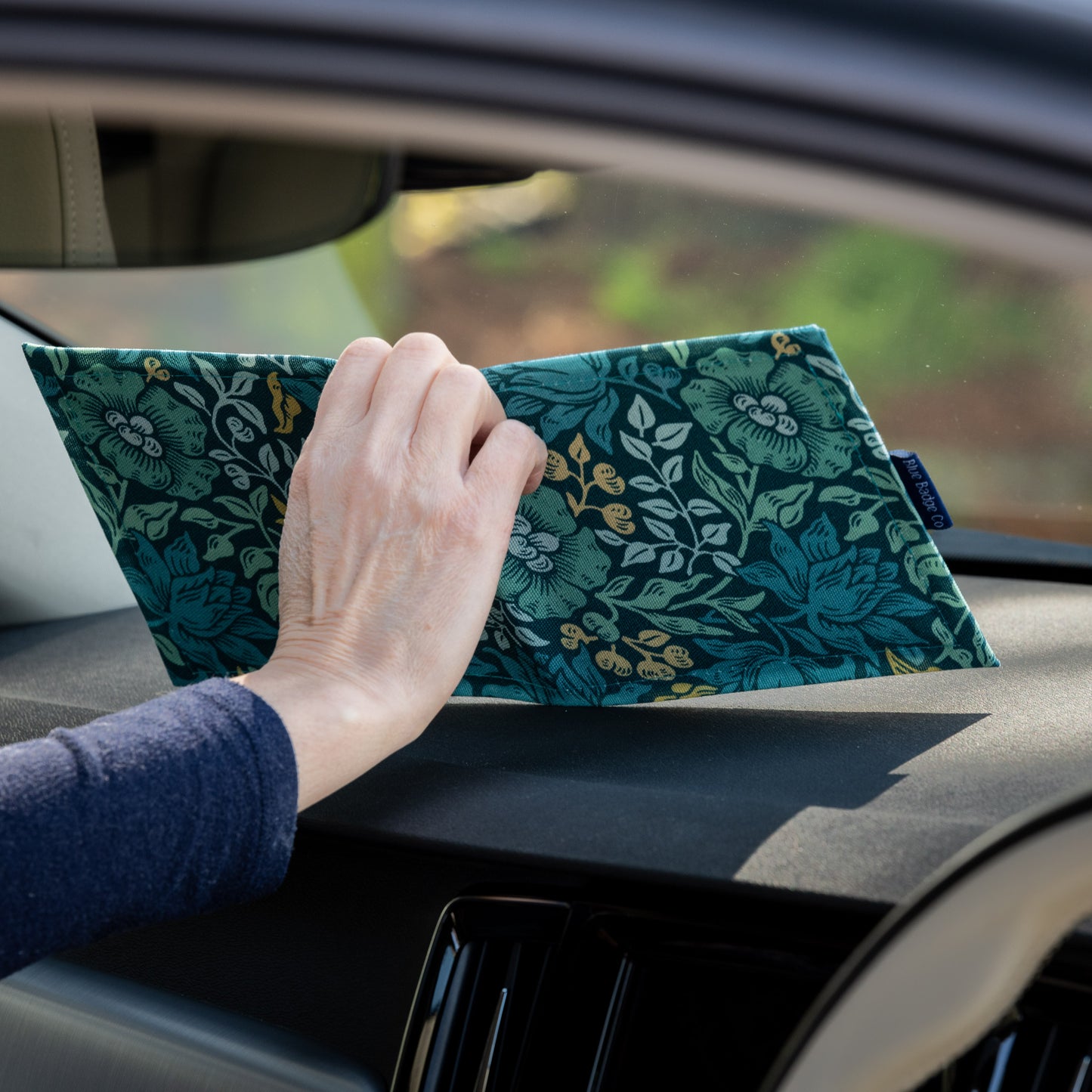 Disabled Blue Badge Parking Permit Wallet in William Morris Mallow Teal