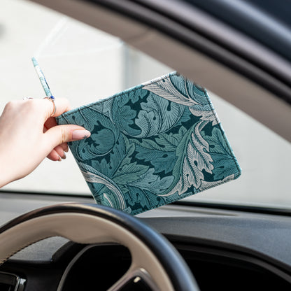 Blue Badge Wallet - Disabled Parking Permit Holder William Morris Acanthus Teal - UK Made