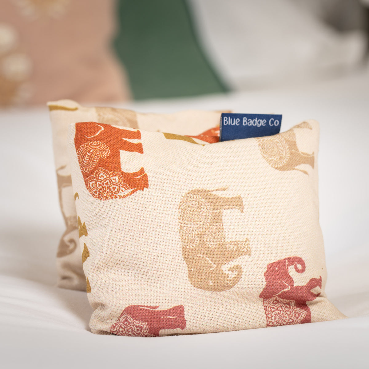 Lavender Wheat Warmer, Heated Wheat Bag in Nelly Elephant - UK Made