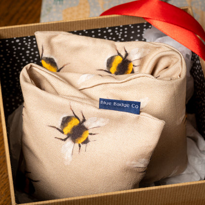 Lavender Wheat Warmer, Heated Wheat Bag in Bees
