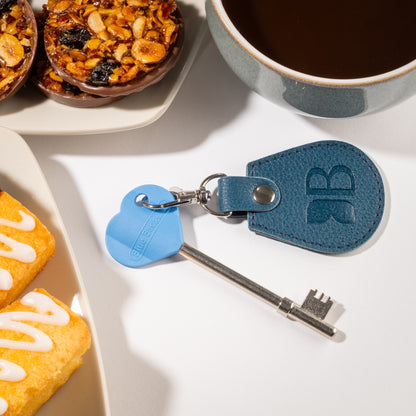 Recycled Bottles Keyring with Disabled Toilet RADAR Key in Peacock