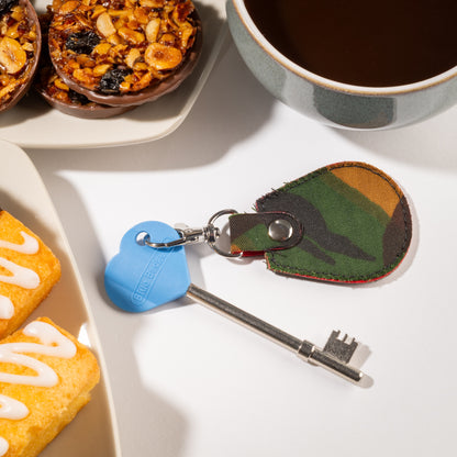 Genuine RADAR Disabled Toilet Key and Fabric Keyring in Army Camo - UK Made