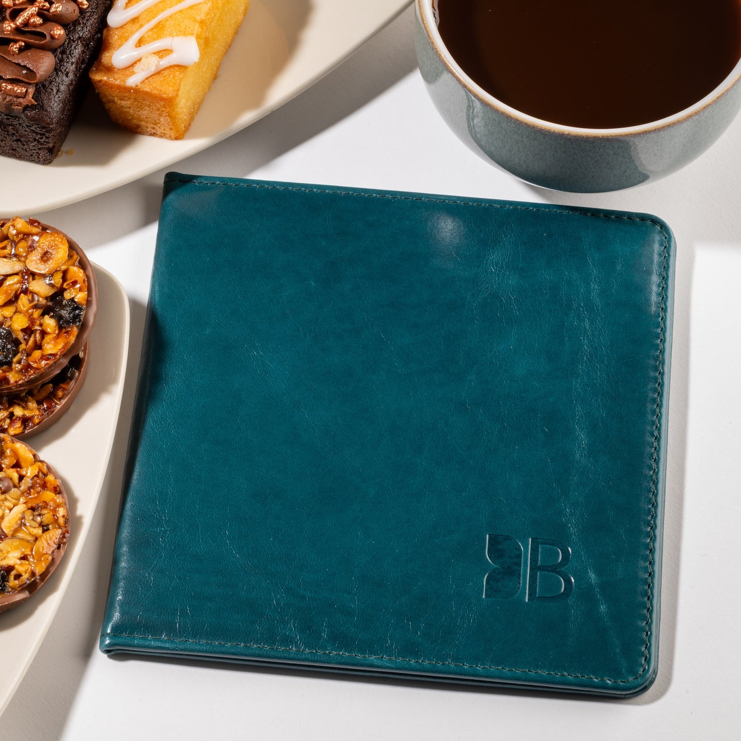 Disabled Blue Badge Parking Permit Wallet in Green Leather - UK Made