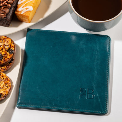 Disabled Blue Badge Parking Permit Wallet in Green Leather - UK Made