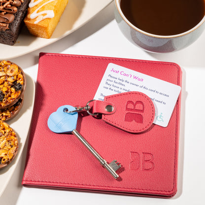 Disabled Blue Badge Wallet, Keyring and RADAR Key in Recycled Bottles Red - UK Made