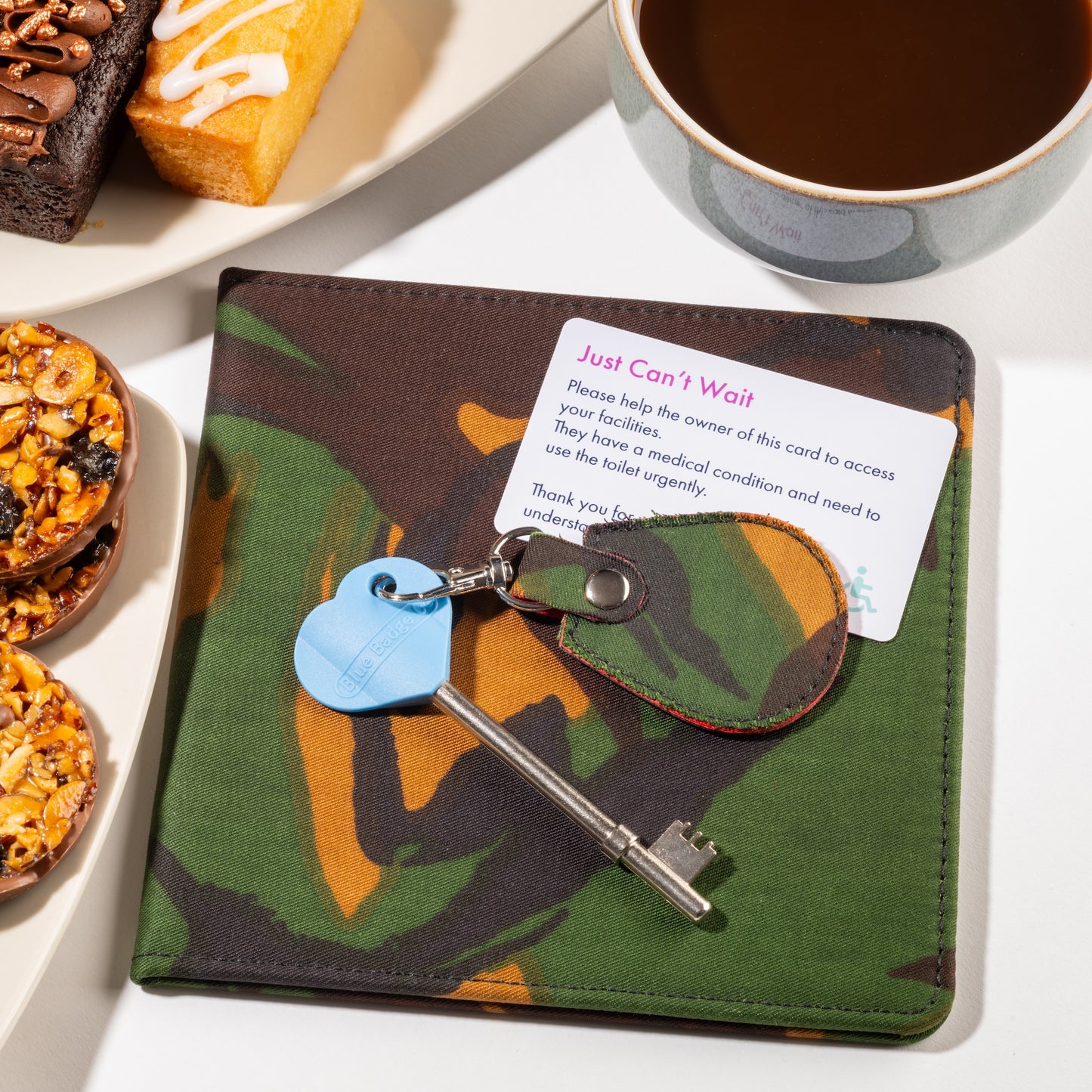 Disabled Blue Badge Wallet, Keyring and RADAR Key in Army Camo - UK Made