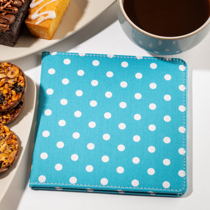 Blue Badge Wallet - Disabled Parking Permit Holder Spotty Aquamarine  - UK Made