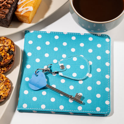 Disabled Blue Badge Wallet, Keyring and RADAR Key in Spotty Aquamarine - UK Made