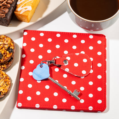 Disabled Blue Badge Wallet, Keyring and RADAR Key in Spotty Red - UK Made