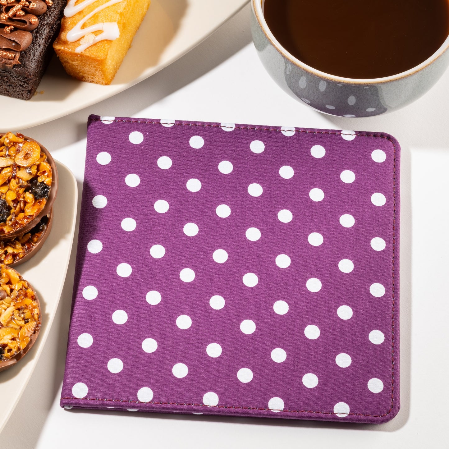 Blue Badge Wallet - Disabled Parking Permit Holder Spotty Grape - UK Made