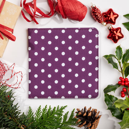 Blue Badge Wallet - Disabled Parking Permit Holder Spotty Grape - UK Made