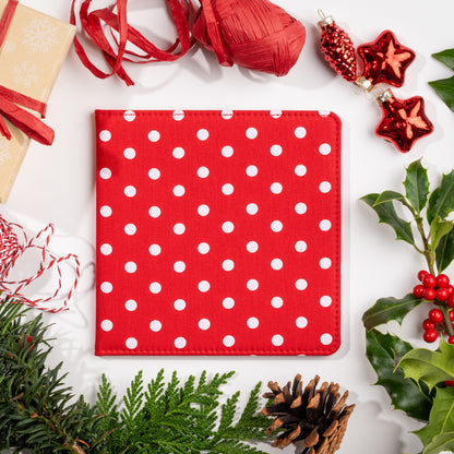 Blue Badge Wallet - Disabled Parking Permit Holder Spotty Red - UK Made