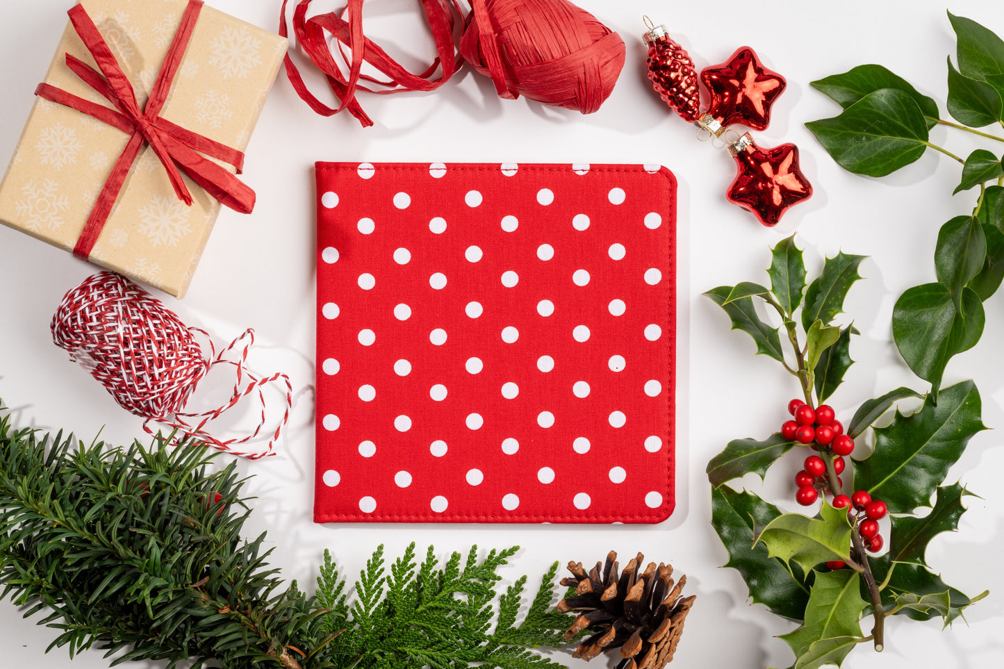 Blue Badge Wallet - Disabled Parking Permit Holder Spotty Red - UK Made