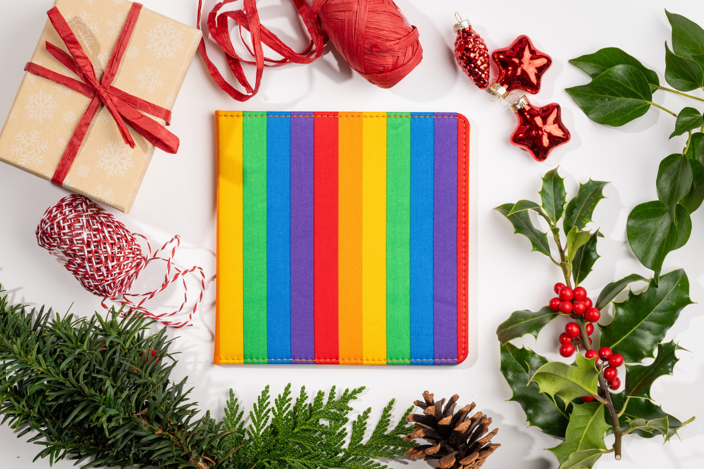 Blue Badge Wallet - Disabled Parking Permit Holder Rainbow Stripe  - UK Made