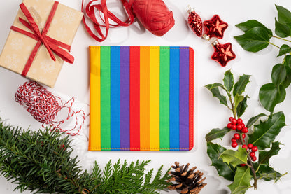 Blue Badge Wallet - Disabled Parking Permit Holder Rainbow Stripe  - UK Made