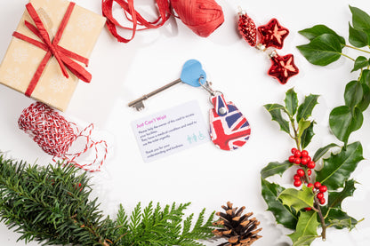 Genuine RADAR Disabled Toilet Key and Fabric Keyring in Union Jack - UK Made