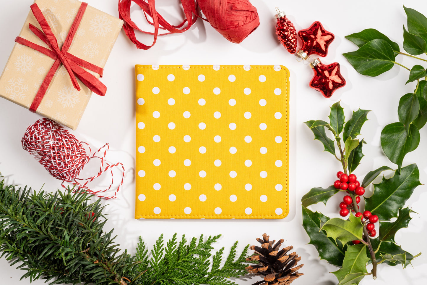 Blue Badge Wallet - Disabled Parking Permit Holder Spotty Canary Yellow - UK Made