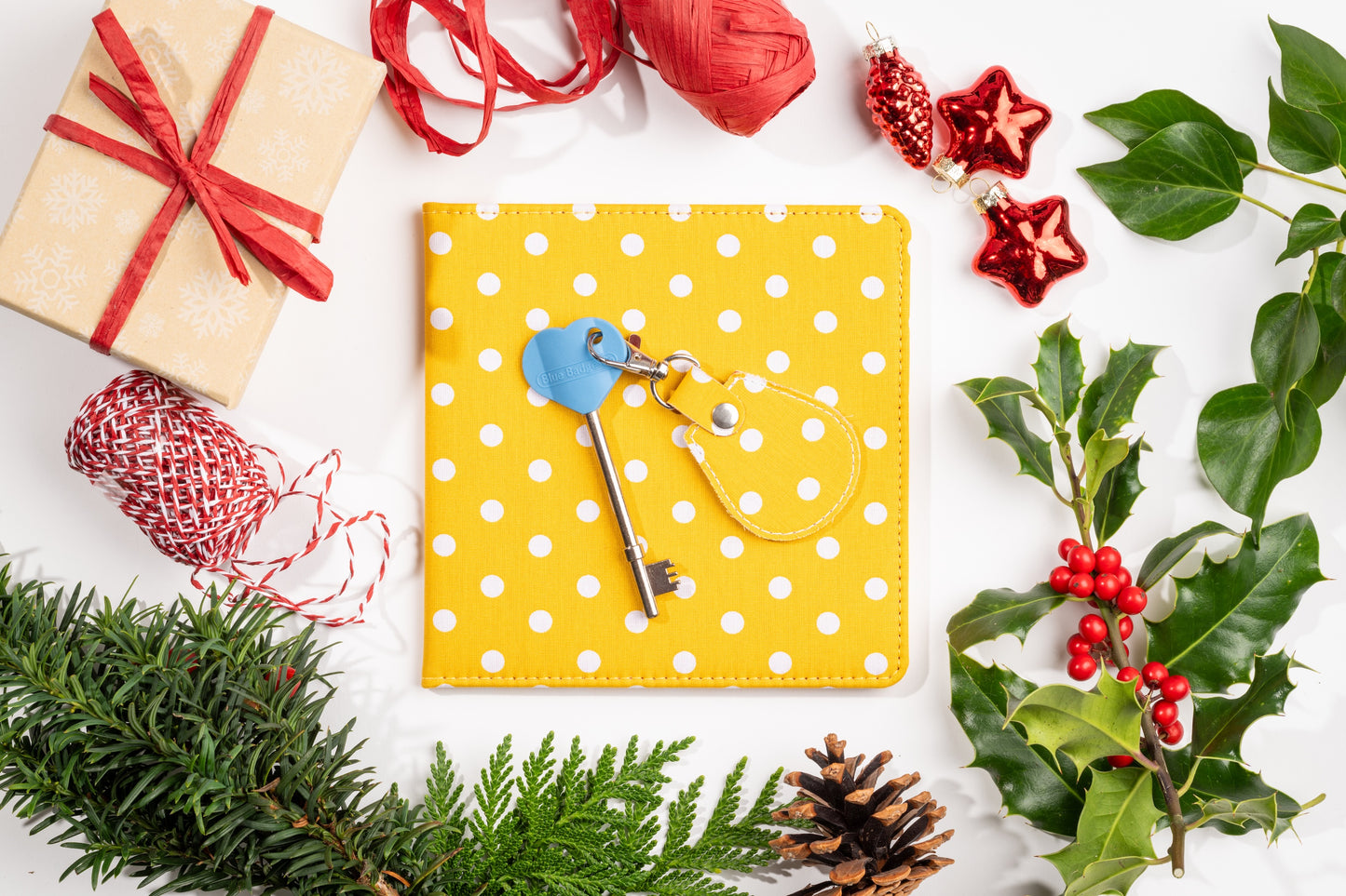 Disabled Blue Badge Wallet, Keyring and RADAR Key in Spotty Canary Yellow - UK Made