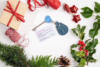 Recycled Bottles Keyring with Disabled Toilet RADAR Key in Peacock