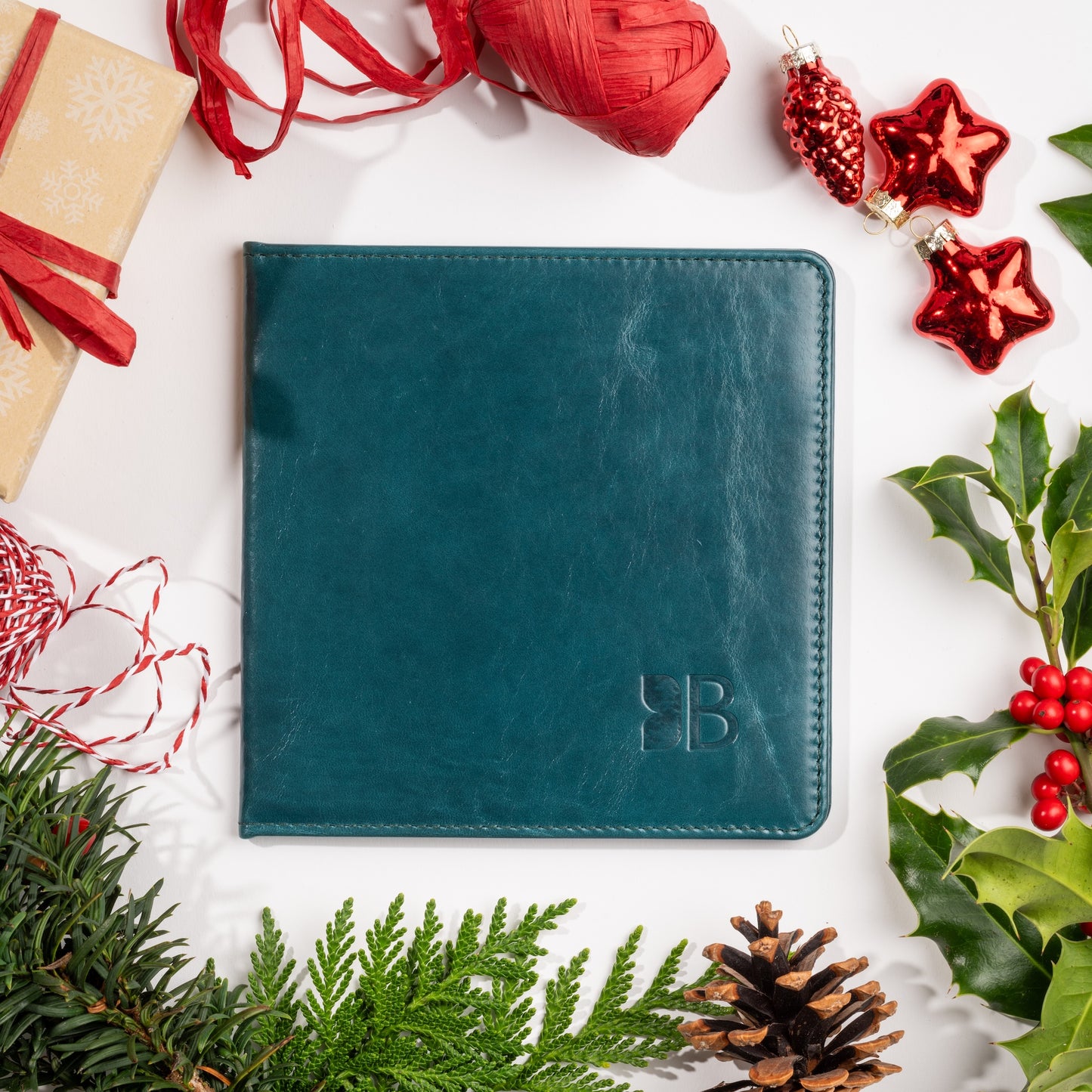 Disabled Blue Badge Parking Permit Wallet in Green Leather - UK Made