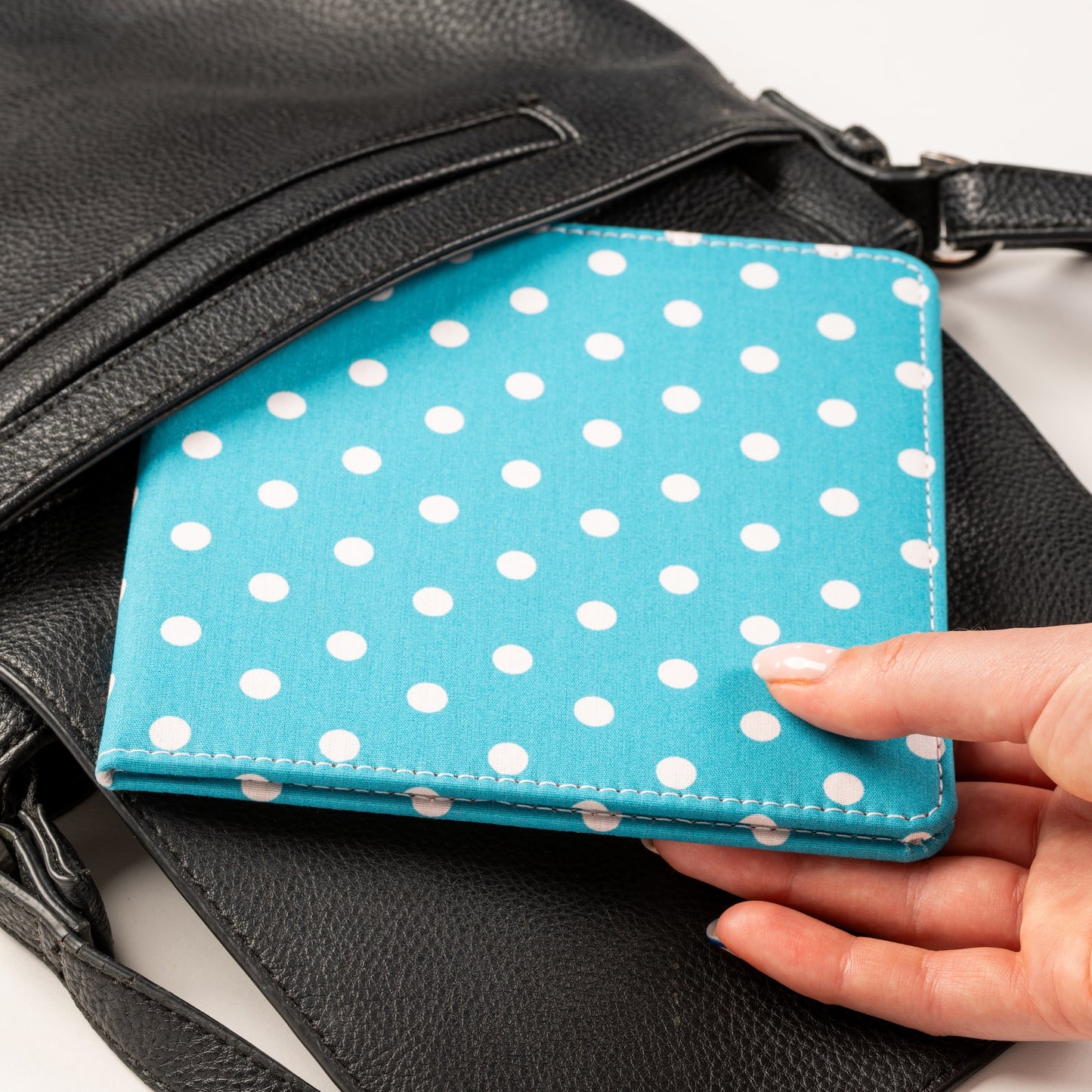 Blue Badge Wallet - Disabled Parking Permit Holder Spotty Aquamarine  - UK Made