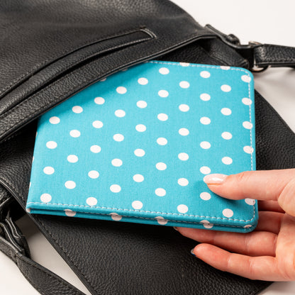 Blue Badge Wallet - Disabled Parking Permit Holder Spotty Aquamarine  - UK Made