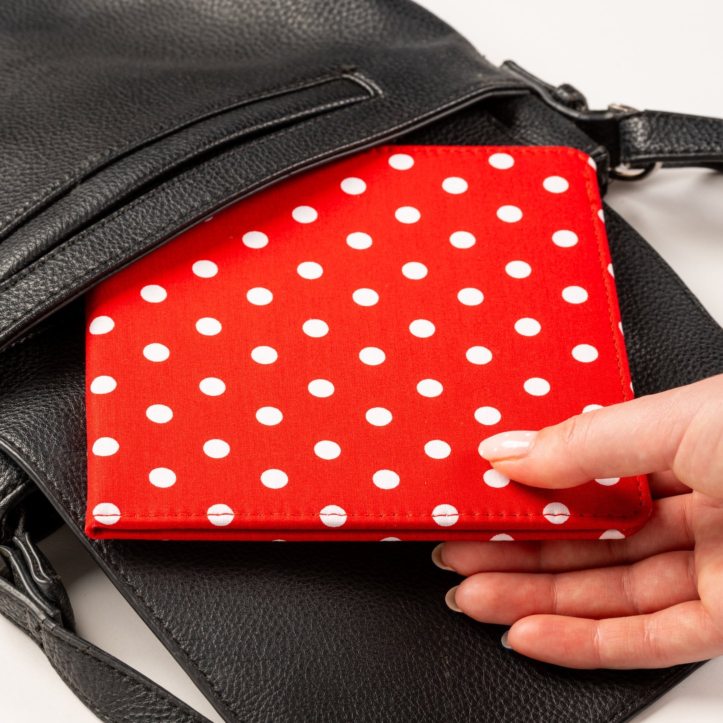 Blue Badge Wallet - Disabled Parking Permit Holder Spotty Red - UK Made