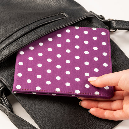 Blue Badge Wallet - Disabled Parking Permit Holder Spotty Grape - UK Made