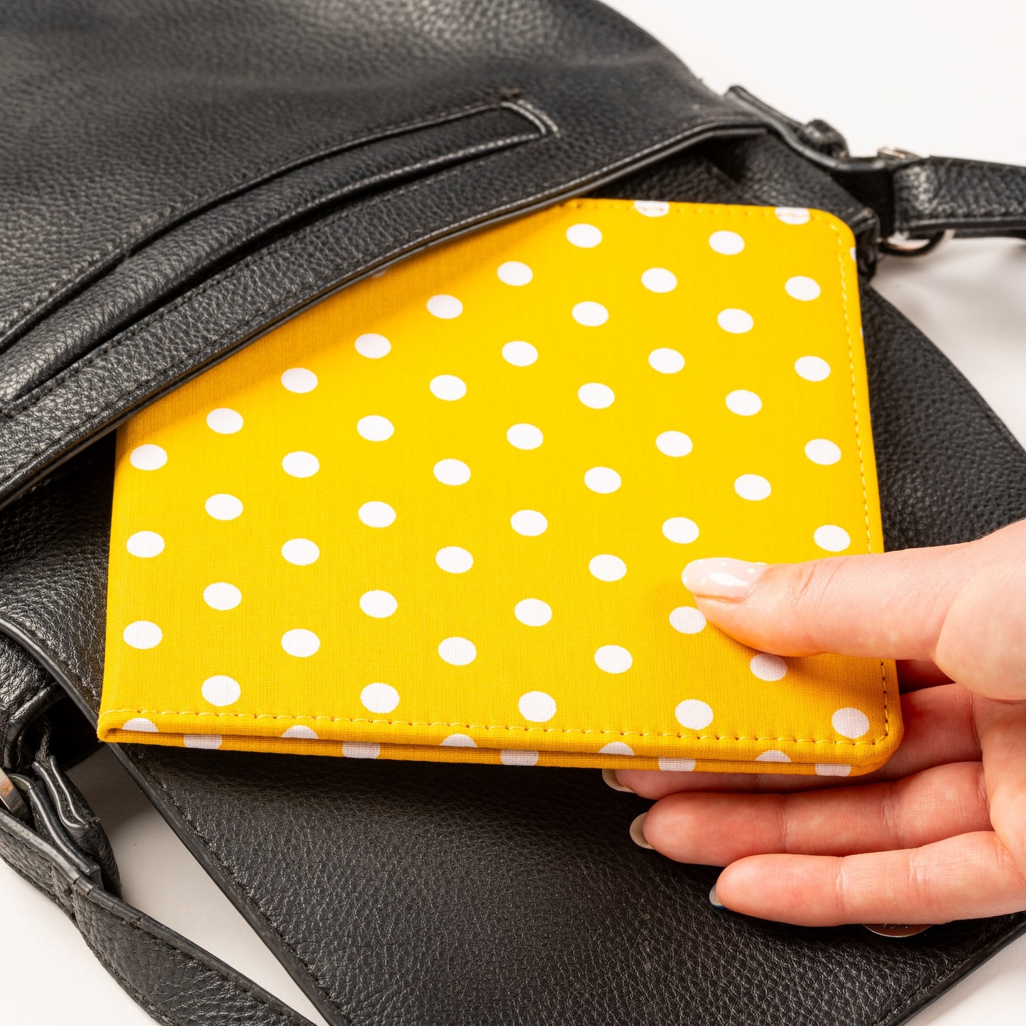 Blue Badge Wallet - Disabled Parking Permit Holder Spotty Canary Yellow - UK Made