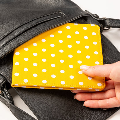 Blue Badge Wallet - Disabled Parking Permit Holder Spotty Canary Yellow - UK Made