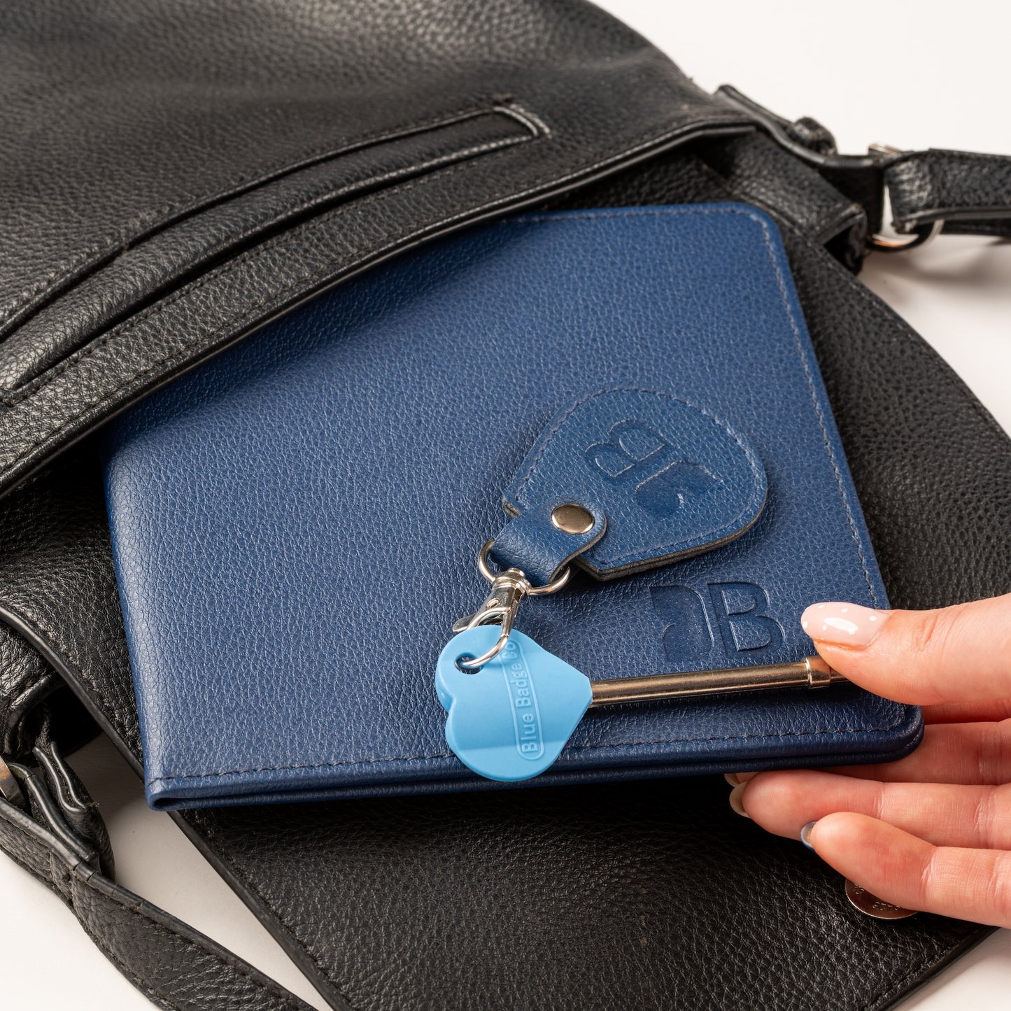 Eco-Friendly Blue Badge Permit Wallet & RADAR Key Bundle - Navy Made from Recycled Bottles