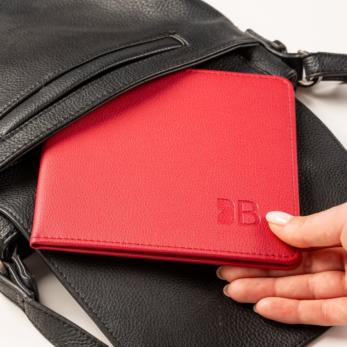 Blue Badge Wallet - Disabled Parking Permit Holder Recycled Bottles Red - UK Made