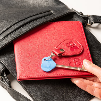 Disabled Blue Badge Wallet, Keyring and RADAR Key in Recycled Bottles Red - UK Made