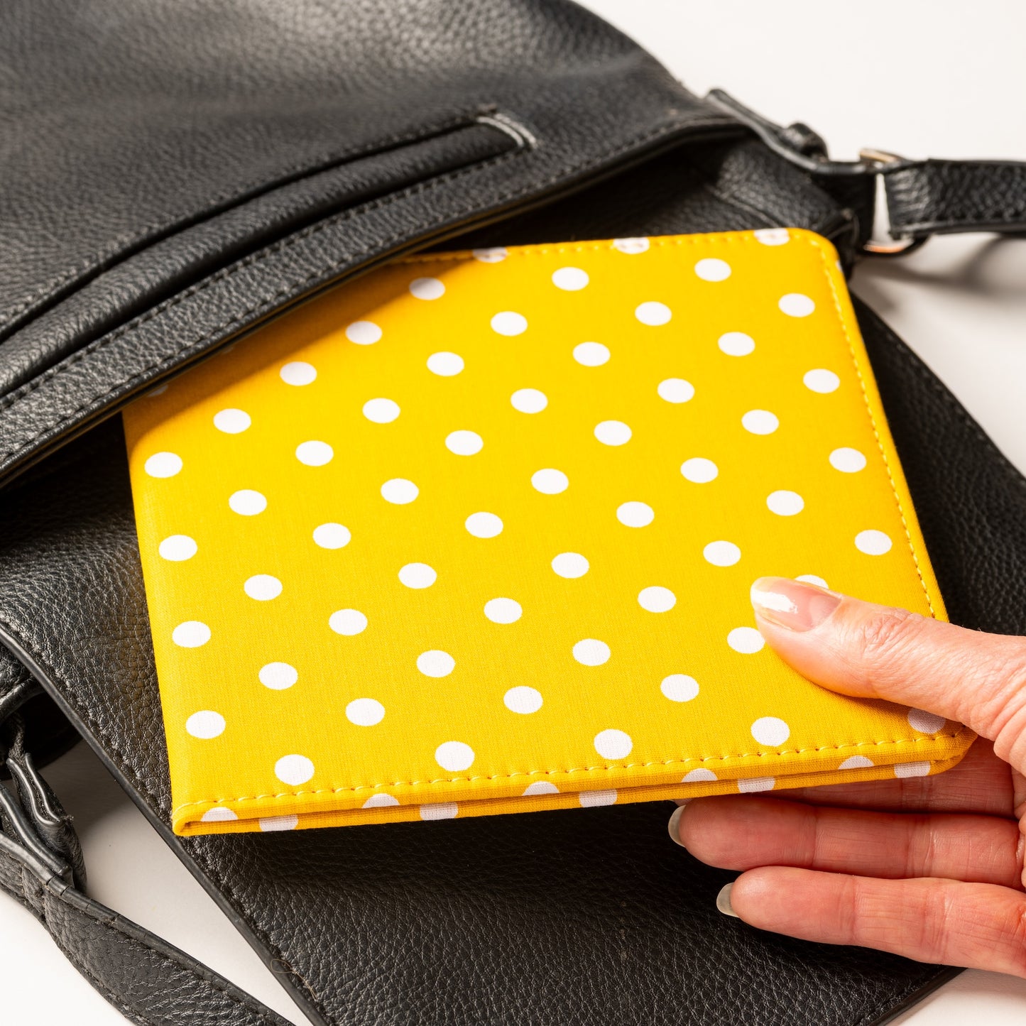 Blue Badge Wallet - Disabled Parking Permit Holder Spotty Canary Yellow - UK Made