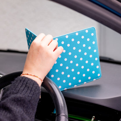 Blue Badge Wallet - Disabled Parking Permit Holder Spotty Aquamarine  - UK Made