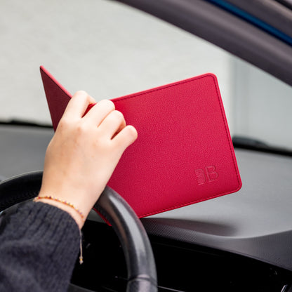 Blue Badge Wallet - Disabled Parking Permit Holder Recycled Bottles Red - UK Made