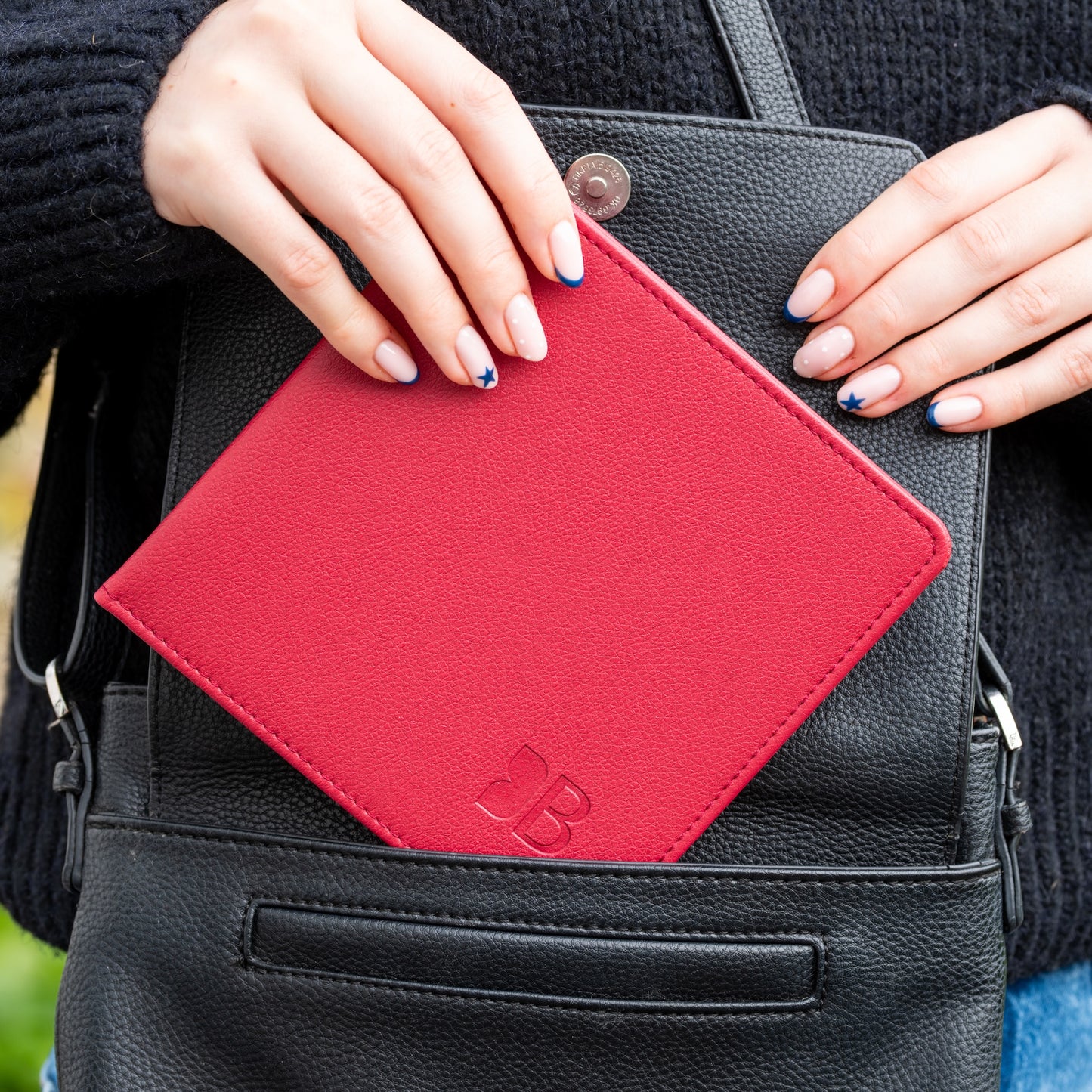 Blue Badge Wallet - Disabled Parking Permit Holder Recycled Bottles Red - UK Made